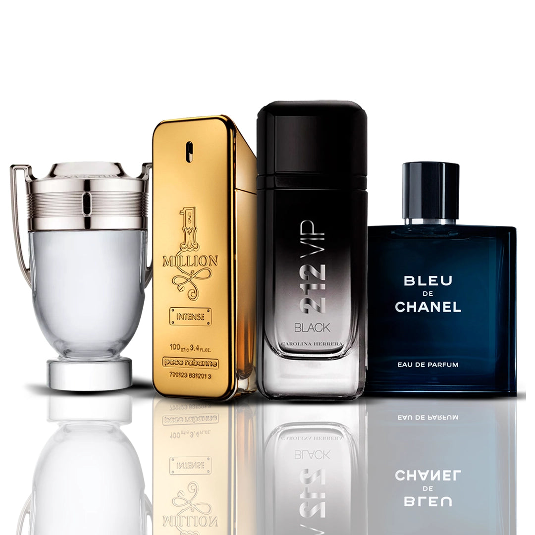 4 smaržu komplekts | Invictus Victory + One Million + Bleu de Chanel + 212 Vip Black
