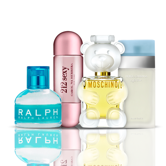 4 smaržu komplekts | 212 Sexy + Light Blue + Moschino Toy 2 + Ralph Lauren 100 ml