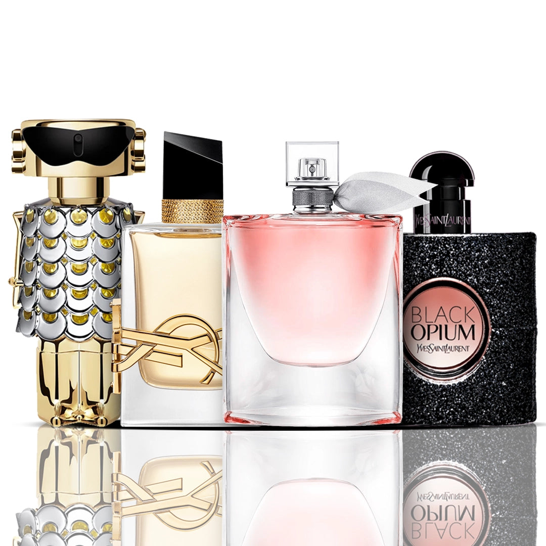 4 smaržu komplekts | Libre + La Vie Est Belle + Black Opium + Fame 100 ml