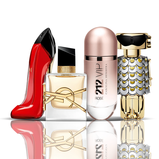 4 smaržu komplekts | Very Good Girl + Libre + 212 VIP Rose + Fame 100 ml