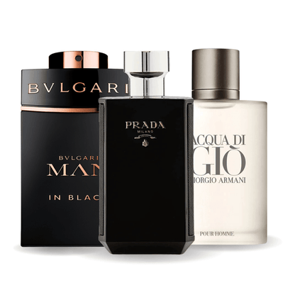 3 smaržu komplekts | Bvlgari In Black, Giorgio Armani Acqua Di Gio, L'Homme Prada Intense 100 ml