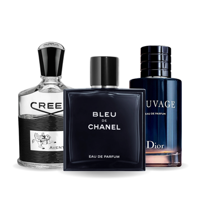3 smaržu komplekts | Creed Aventus, Bleu de Chanel, Dior Sauvage 100 ml
