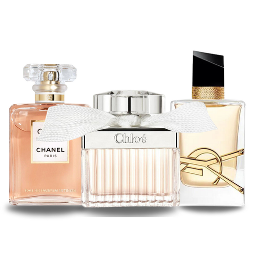3 smaržu komplekts | Chanel COCO MADEMOISELLE, Yves Saint Laurent LIBRE un CHLOÉ 100 ml