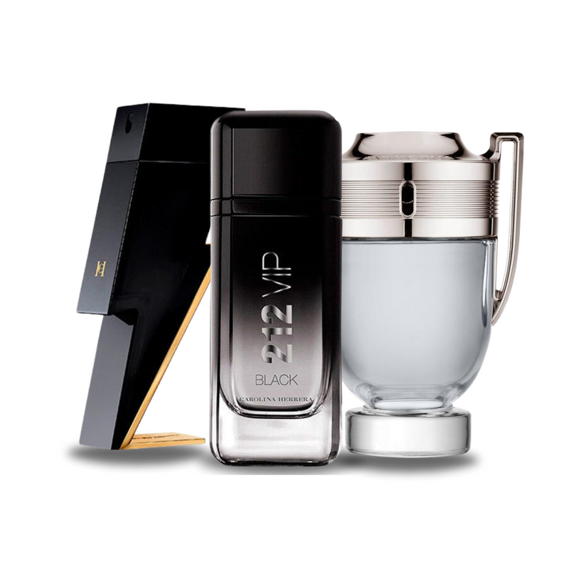 3 smaržu komplekts | BAD BOY, 212 VIP BLACK, Paco Rabanne INVICTUS 100 ml