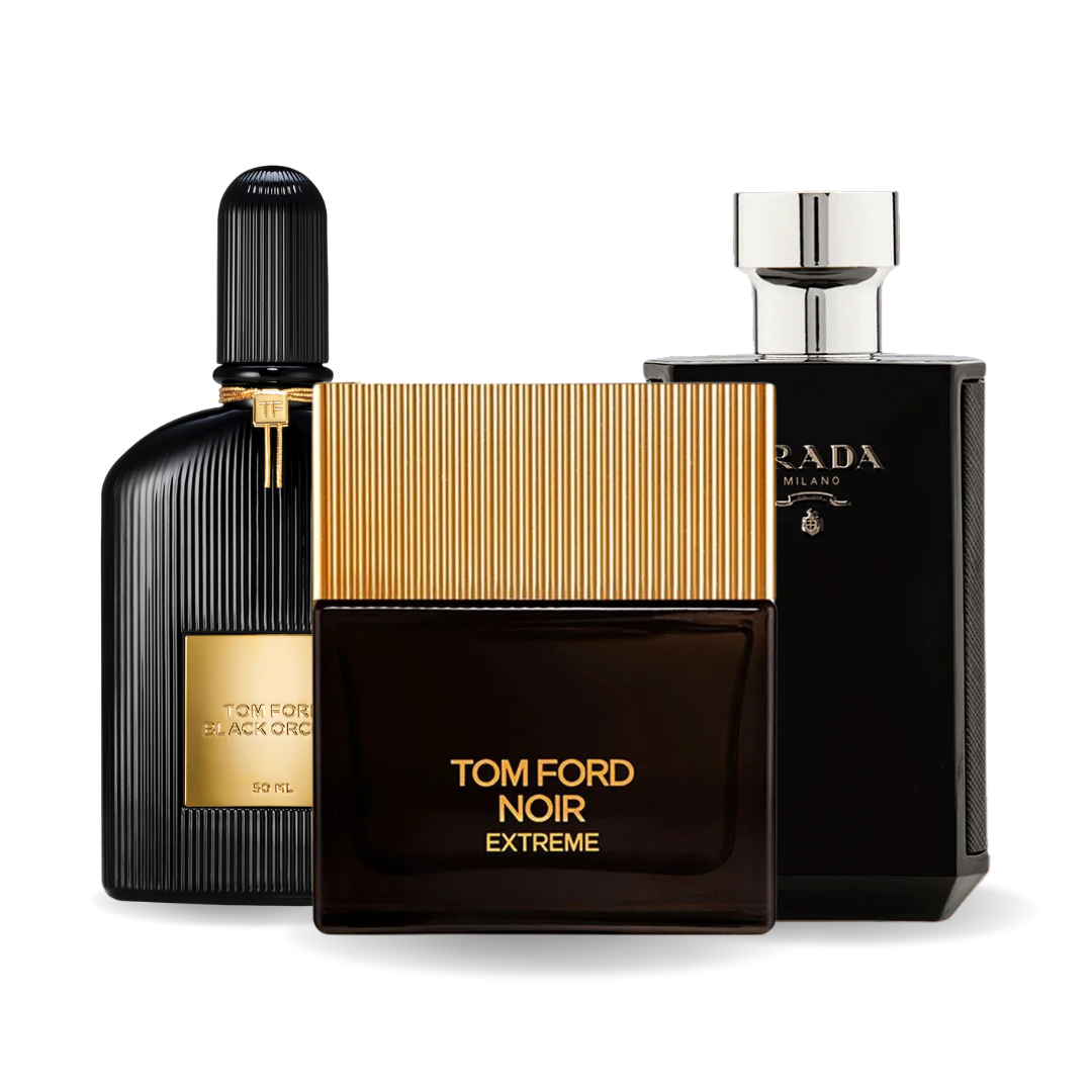 3 smaržu komplekts | BLACK ORCHID, NOIR EXTREME, PRADA INTENSE 100 ml