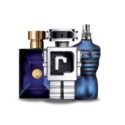 3 smaržu komplekts | Versace DYLAN BLUE, Paco Rabanne PHANTOM, Jean Paul Gaultier ULTRA MALE 100 ml