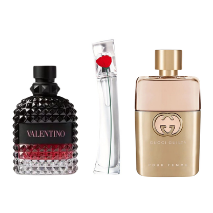 3 smaržu komplekts | Gucci Guilty, Valentino Intense, Flower Kenzo 100 ml