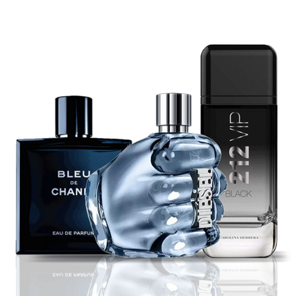 3 smaržu komplekts | Bleu de Chanel + Diesel Only The Brave + 212 VIP Black