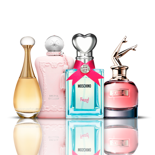 4 smaržu komplekts | Funny Moschino + Delina + Scandal + J'adore 100 ml