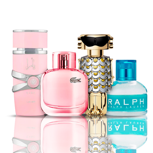 4 smaržu komplekts | Fame + Yara + Lacoste Sparkling + Ralph Lauren 100 ml
