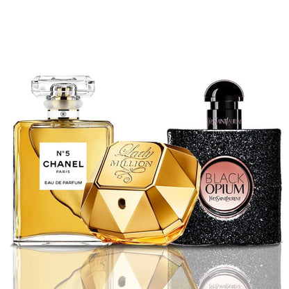 3 smaržu komplekts | Chanel N°5 + Lady Million + Black Opium