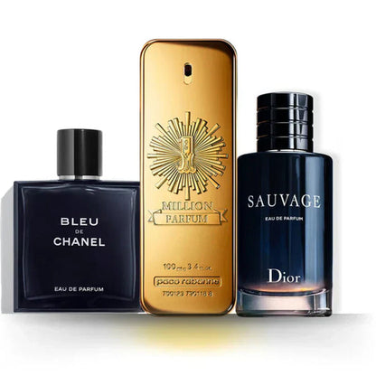 3 smaržu komplekts | Bleu de Chanel + Sauvage + One Million 100 ml